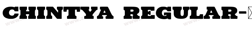Chintya Regular字体转换